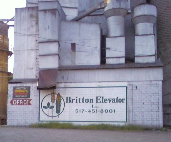 Britton Elevator along NS tracks in Britton Michigan.
