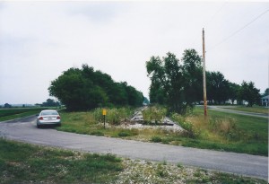 End of the line at Glenmore Road west of Glenmore in 2001